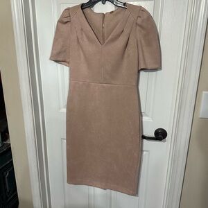 Nine West Beige/Blush Suede Mini Dress